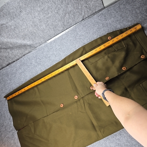 Vintage Euro Linea Italy New York Wool Long Skirt Green Size 10 - Picture 5 of 8